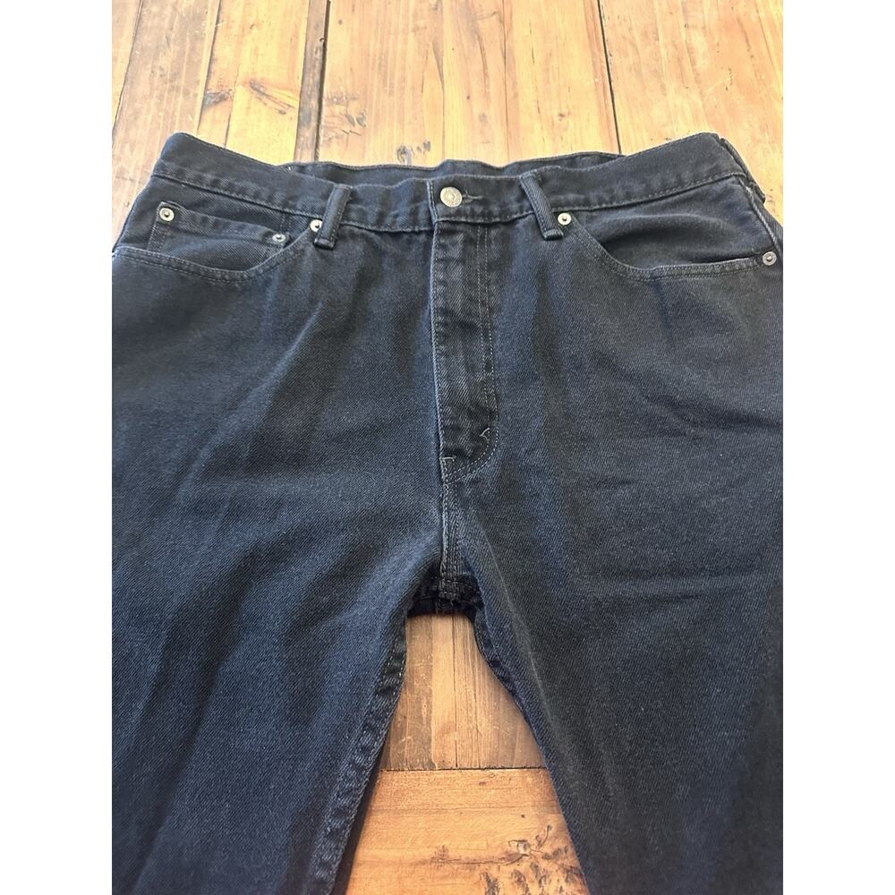 Levi’s 505 Men’s Black Jeans Size 38x32 Pants Straight Leg Classic Fit - Picture 4 of 16